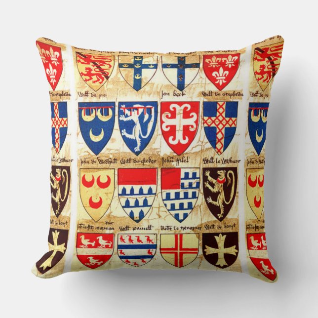 Decorative Heraldry Pattern Cushion (Front)