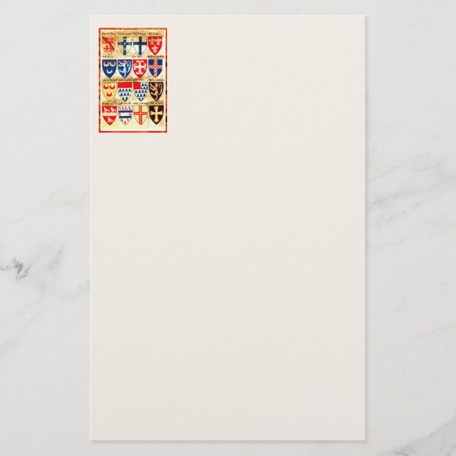 Decorative Heraldry Pattern Stationery (Front)