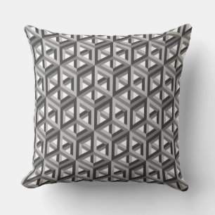 Decorative Hexagons Mosaic Pattern #9 Cushion
