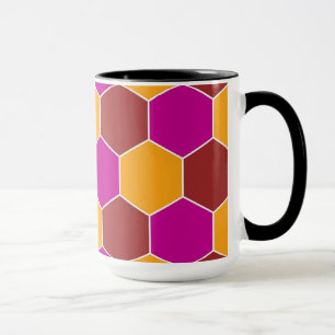 Decorative Hexagons Mosaic Pattern Mug