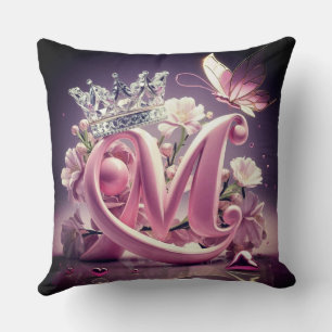 Decorative Initial Letter M – Personalised Monogra Cushion