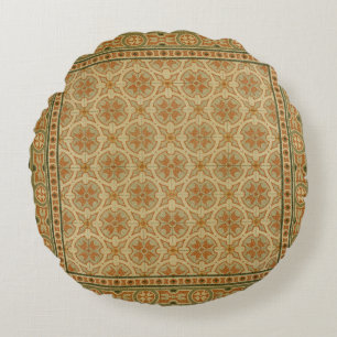 Decorative Italian Mosaic Tiles by Vision Studio Round Cushion