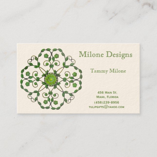 Decorative Ivy Business Card (Front)