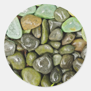 Decorative landscaping rocks classic round sticker