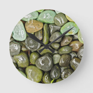 Decorative landscaping rocks round clock