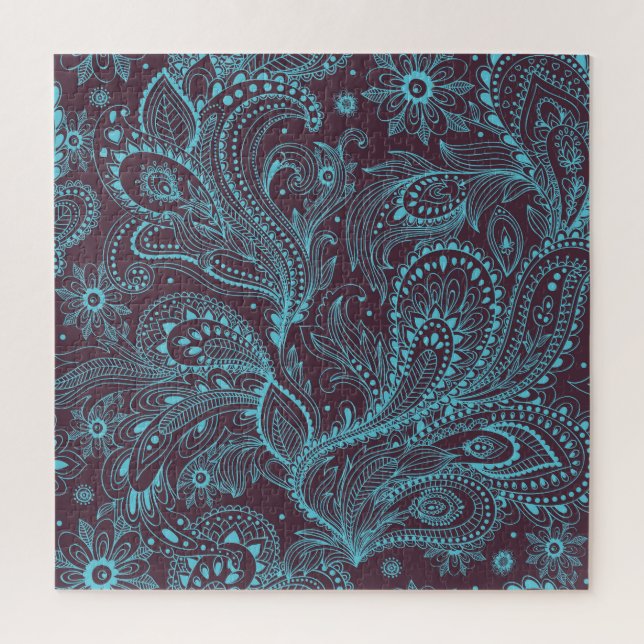 Decorative Leaves: Seamless Pattern Background Jigsaw Puzzle (Vertical)