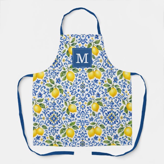 Decorative Lemons Kitchen Apron (Front)