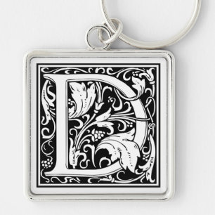 Decorative Letter Initial “D” Key Ring