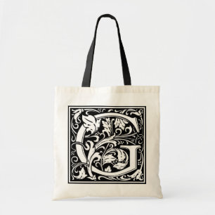 Decorative Letter Initial “G” Tote Bag