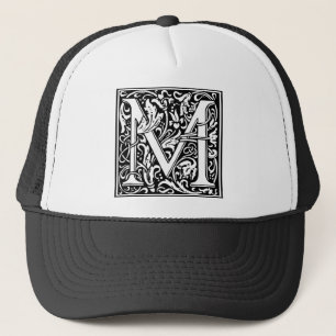Decorative Letter Initial “M” Trucker Hat