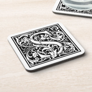 Decorative Letter Initial “S” Coaster