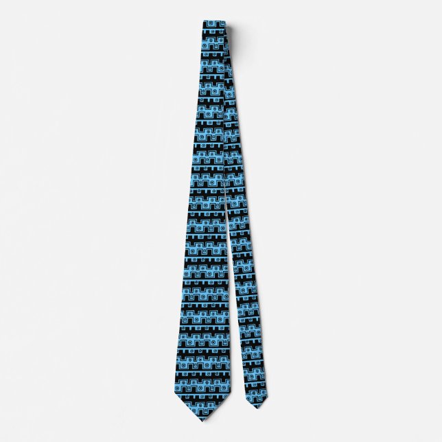 Decorative Lines - Blue (66CCFF) Tie (Front)