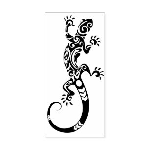 Decorative lizard rubber stamp