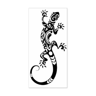 Decorative lizard rubber stamp