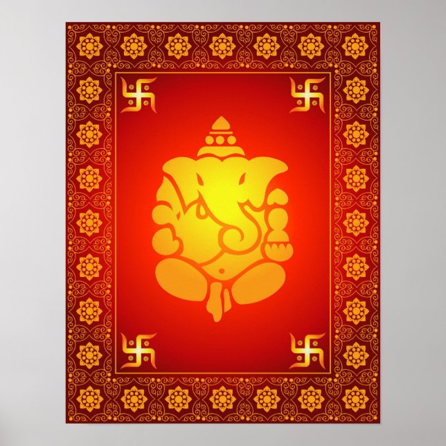 Decorative Lord Ganesha Poster (Front)