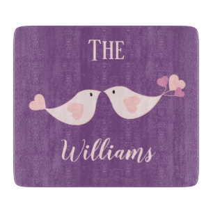 Decorative Love Birds Cutting Board