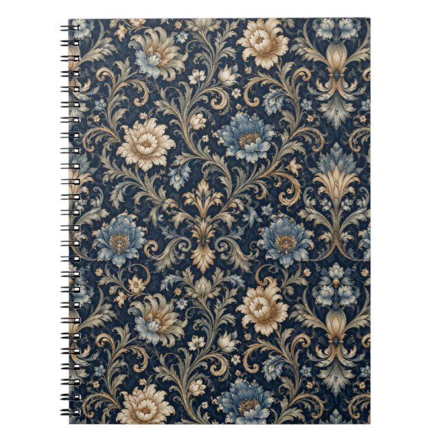 Decorative Luxury Floral Ornamentation Notebook (Front)