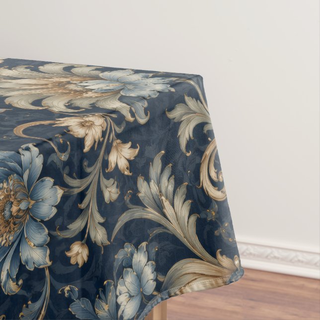 Decorative Luxury Floral Ornamentation Tablecloth (In Situ)
