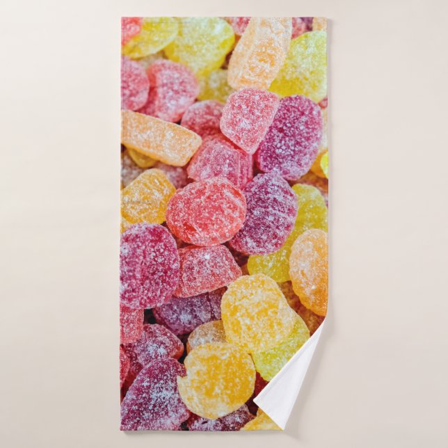 Decorative marmalade candy yellow and orange jelly bath towel (Bath Towel)