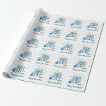 Decorative Menorah Hanukkah Holiday Wrapping Paper<br><div class="desc">Make Chanukah special and give your best to family and friends with this decorative Hanukkah wrapping paper. A Hanukkah scene with a menorah,  sufganiyot (doughnuts),  dreidels,  and olive branches is rendered in a watercolor effect. Add your own custom message. Available with matching products.</div>