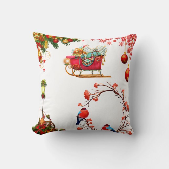 Decorative Merry Christmas Cushion (Front)