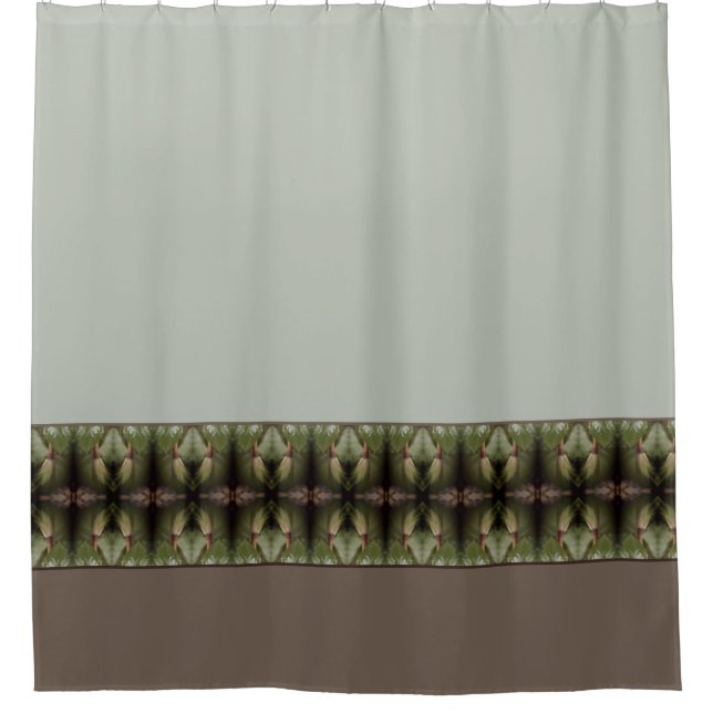 Decorative Mix of Greens With Shades Of Brown Shower Curtain (Front)