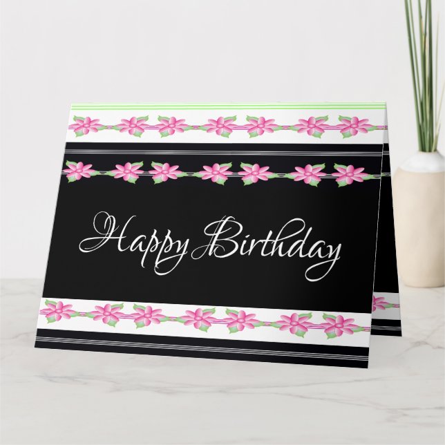 Decorative Modern Floral Card (Front)