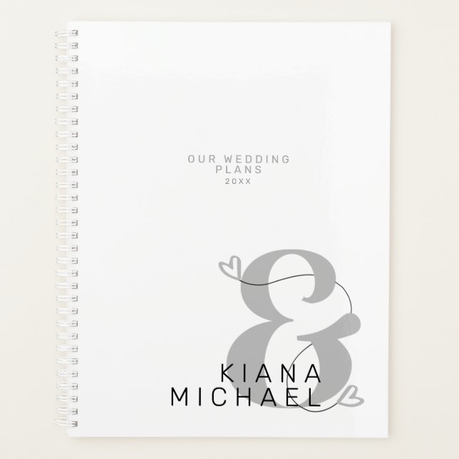 Decorative Modern Wedding ID887 Planner (Front)