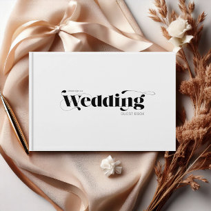 Decorative Modern Wedding Mr & Mrs ID887 Guest Book