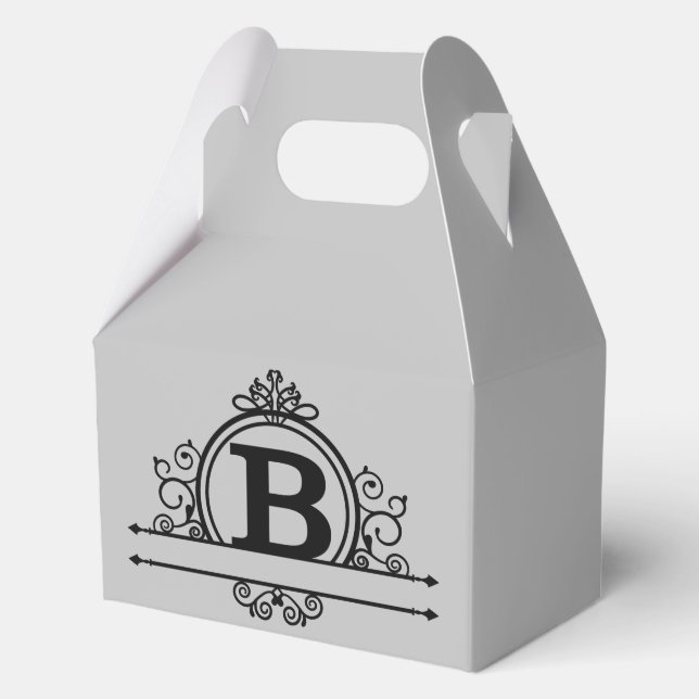 Decorative Monogram B Favour Box (Front)