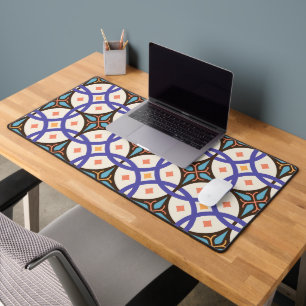 Decorative Mosaic Ceramic Ornate Tile Pattern Desk Mat