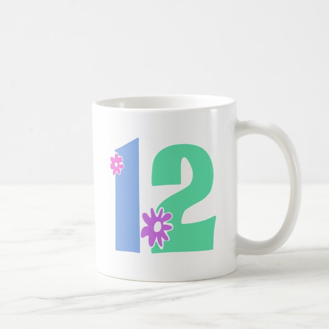 DECORATIVE NUMBER 12 COFFEE MUG (Right)