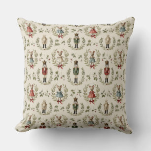 Decorative Nutcracker Pattern Throw Pillow