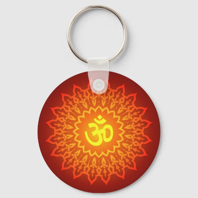 Decorative Om Design Key Ring (Front)