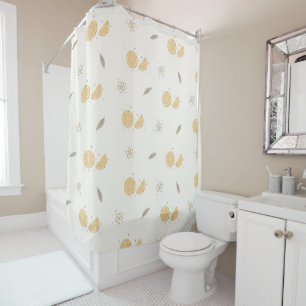 Decorative Orange Slice Print Shower Curtain