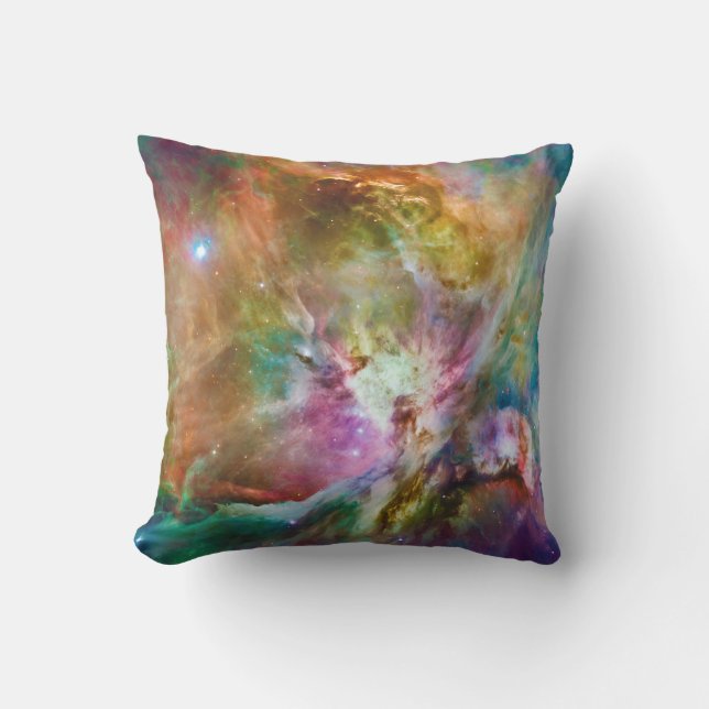 Decorative Orion Nebula Galaxy Space Photo Cushion (Front)