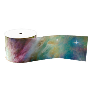 Decorative Orion Nebula Galaxy Space Photo Grosgrain Ribbon