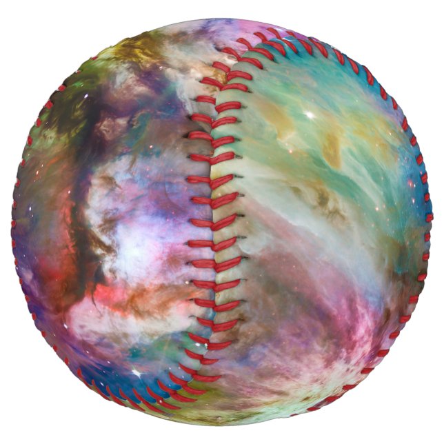 Decorative Orion Nebula Galaxy Space Photo Softball (Angled)