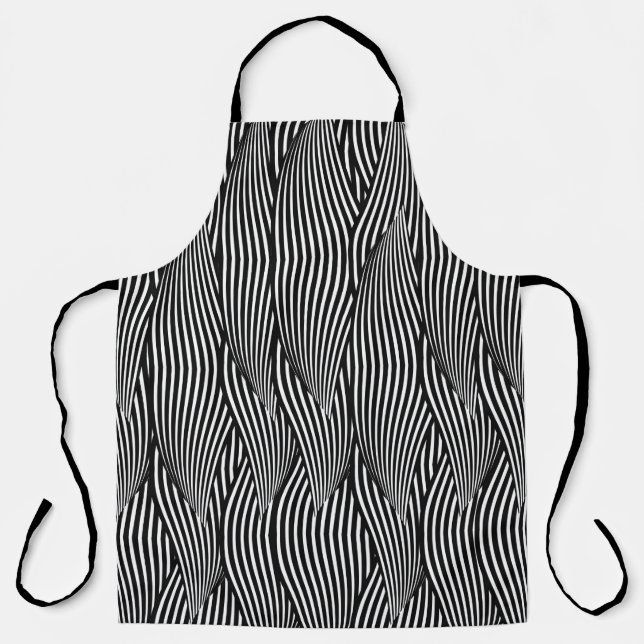 Decorative ornamental seamless pattern waves petal apron (Front)