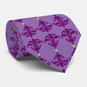 Decorative Ornate Damask Stripe Tie