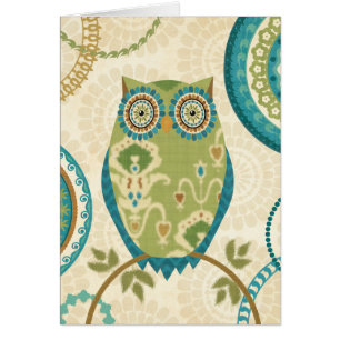 Decorative Owl with Circular Designs