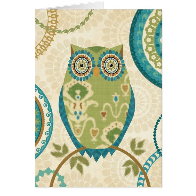 Decorative Owl with Circular Designs (Front)