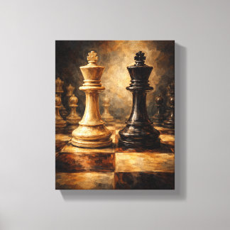 Decorative Painting (King's Face) Art Deco Canvas Print