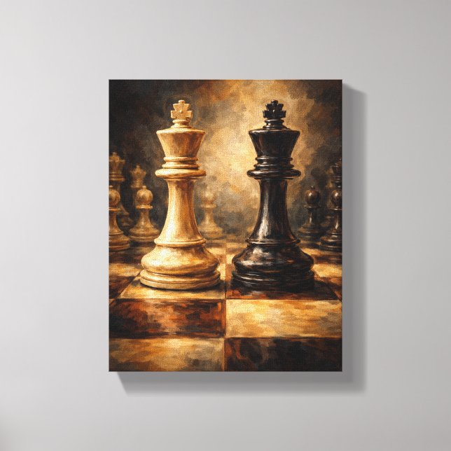 Decorative Painting (King's Face) Art Deco Canvas Print (Front)