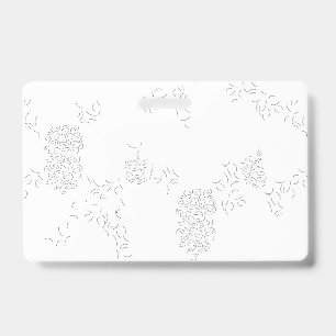 Decorative, Pale Grey ID Badge