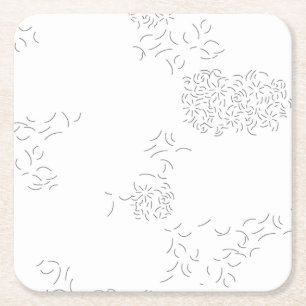 Decorative, Pale Grey Paper Coaster