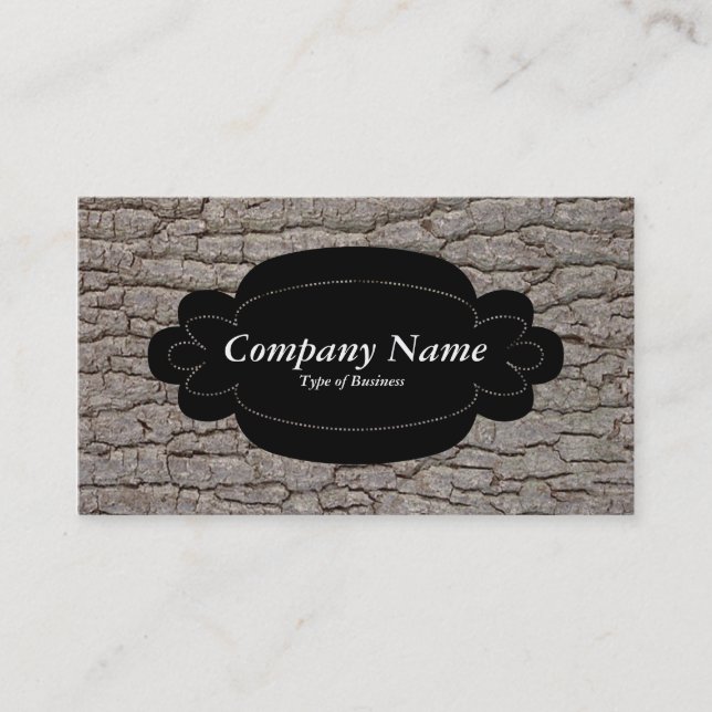 Decorative Panel 01 - Black - Bark 01 Business Card (Front)