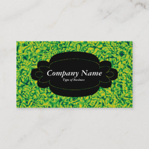 Decorative Panel 01 - Black - Green Marbling Business Card