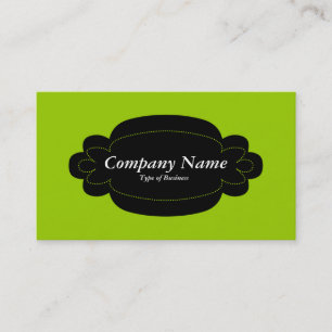 Decorative Panel 01 - Black - Martian Green Business Card