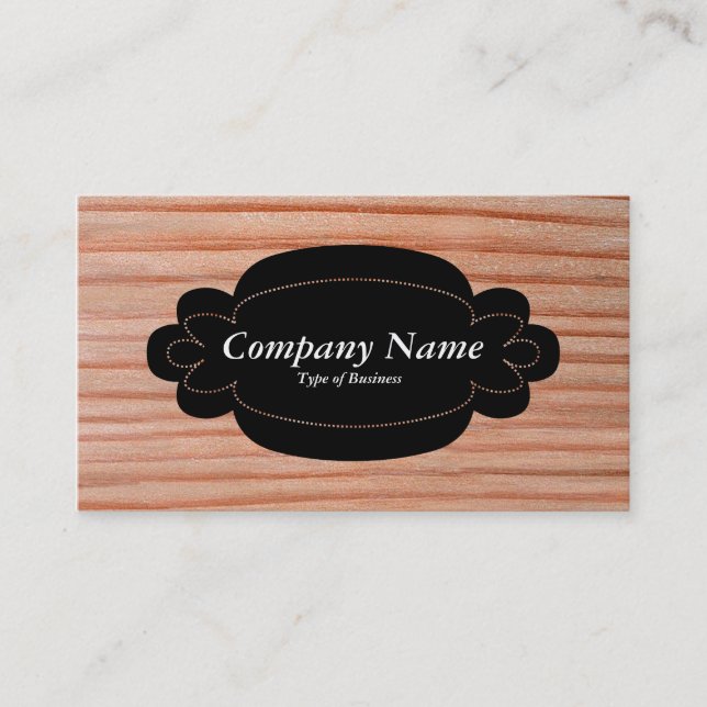 Decorative Panel 01 - Black - Wood 02 Business Card (Front)